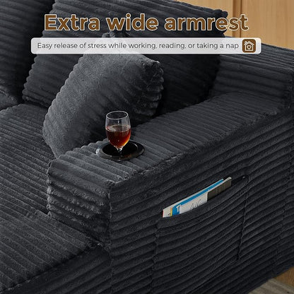 133" Oversized Cloud Boneless Sofa Couch - Image 4