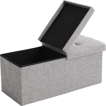 Storage Ottoman Bench Foldable Seat Footrest End of Bed Ottoman - Image 8