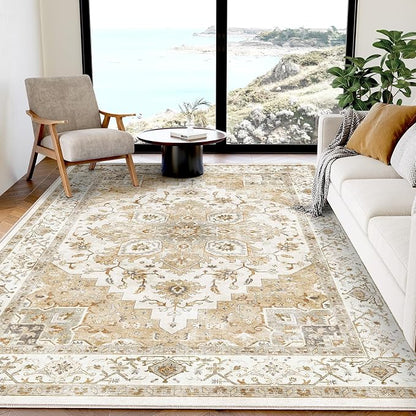 AMADA HOMEFURNISHING 5x7 Area Rugs, Washable Living Room Rug Low-Profile by AMADAHOMEFURNISHING