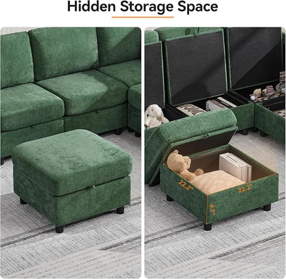 WUTUTUEE 25”Square Storage Ottoman Module - Image 4