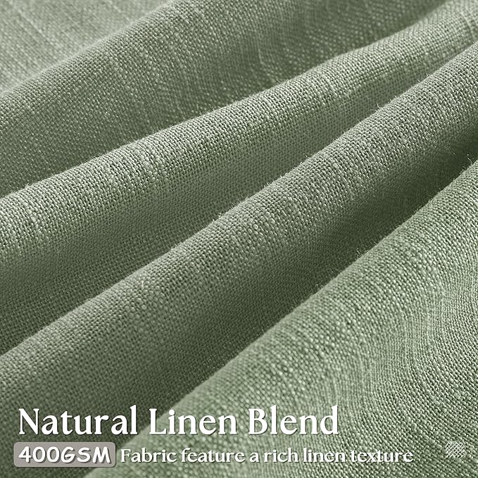Sage Green 120 Inch Curtains High Ceiling Tall Curtains 2 Panels Set | Pinch - Image 3
