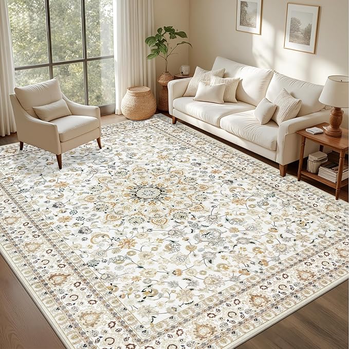 10x12 Area Rugs Living Room: Washable Boho Rug - Image 2