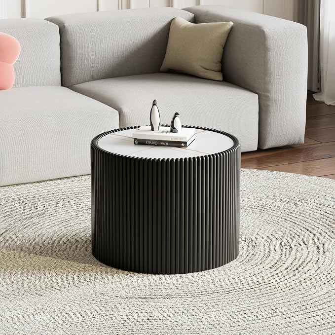 Modern Nesting Coffee Table Set of 2, Creative Moon Coffee and End Table Set - Image 6