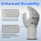 Schwer 6 Pairs ANSI A6 Cut Resistant Gloves CR7120 Cut Proof Work Gloves, Touchscreen, for Men and Women Used for Woodworking, Glass Cutting, Construction, Cargo Handling, Car Repair, M