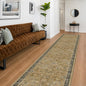 Natural Taupe Washable 3x12 Extra Long Hallway Runner Rug, Washable Large by HazoHaus