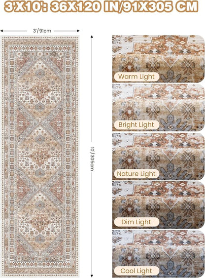 3x10 Runner Rug Non Slip Washable Hallway Runner, Front Porch, Laundry Room - Image 2