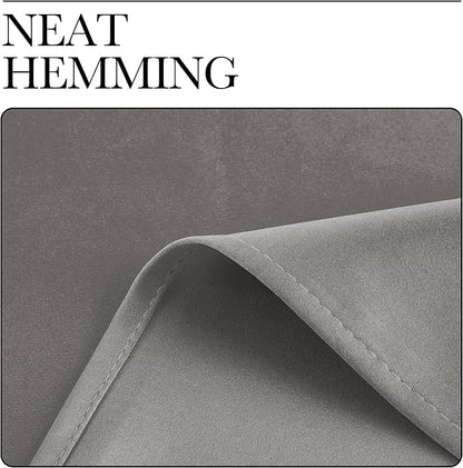 NICETOWN Chrome Gray Bedroom Curtains 63 inch Length 2 Panels, Grommet Window - Image 7