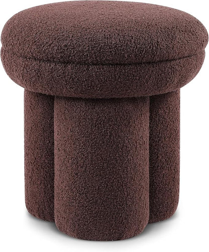 Furniture of America Rami Modern 17.5-inch Mushroom-Shape Upholstered Ottoman - Image 4