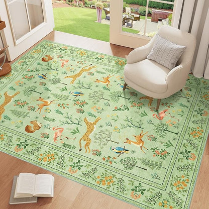 DUKINO 3x5 Rug, Washable Animal Area Rug - Image 3