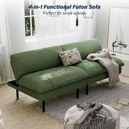 Ribilake 3 Sets 70" Futon Sofa Bed, 4 in 1 Multi-Function Couch Sleeper - Image 8