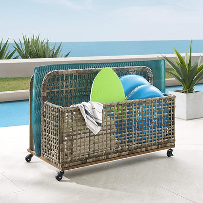 Crosley Furniture Ridley Wicker Outdoor Storage Pool Caddy - Image 7