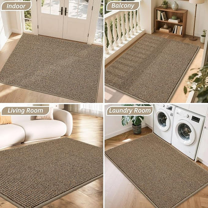 BEQHAUSE Dirt Trapper Door Mat 36" x 60", Non-Slip Washable Doormats, Low - Image 8