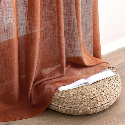 MIULEE Rust Fall Curtains 52x84 Inch 2 Panels - Image 6