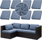 8PCS Patio Cushion Covers.Patio Furniture Couch SeatSlipcovers | Washable by SUKAIKEQA