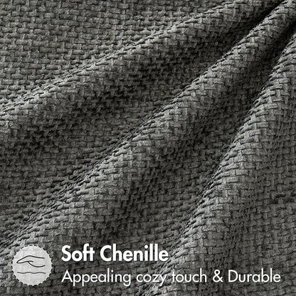 MIULEE Decorative Couch Throw Pillow Covers 16x16 Inch Dark Gray 2 Pack | - Image 6