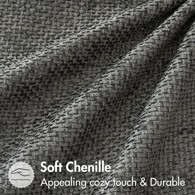 MIULEE Decorative Couch Throw Pillow Covers 20x20 Inch Dark Gray 2 Pack | - Image 6