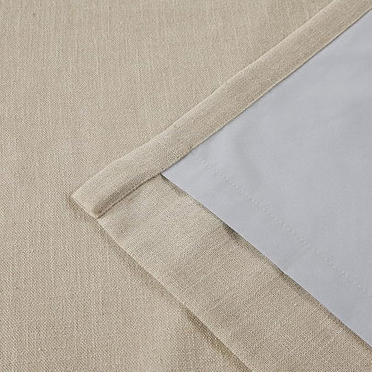 Vision Home Sand Pinch Pleated Full Blackout Curtains Linen Blended Room - Image 8