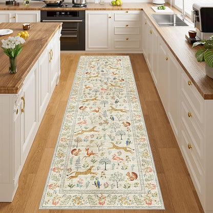 DUKINO 2.6x8 Rug for Hallway, Washable Kitchen Runner Rug Non Slip, Stain - Image 5