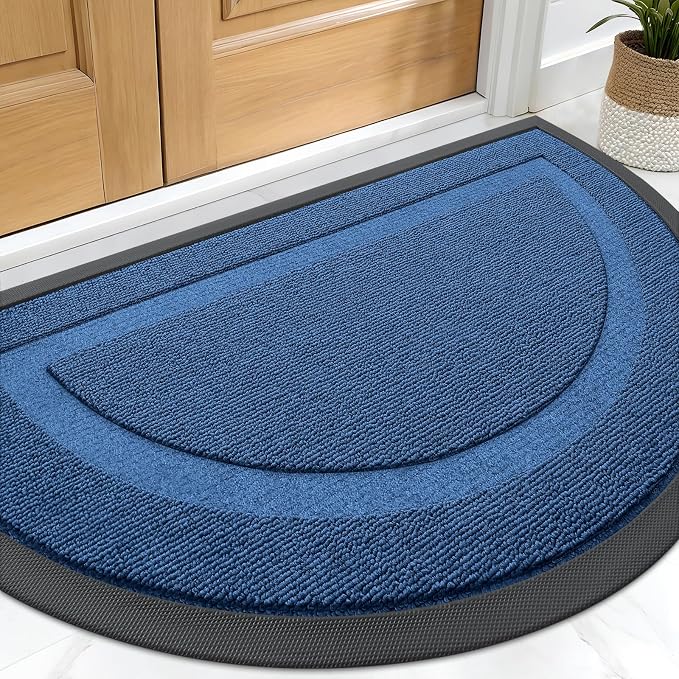 OLANLY Half Circle Front Door Mat Outside 71x23 All-Season Rubber Doormat | by OLANLY