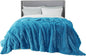 Bedsure GentleSoft Fluffy Bright Blue King Size Blanket by Unknown