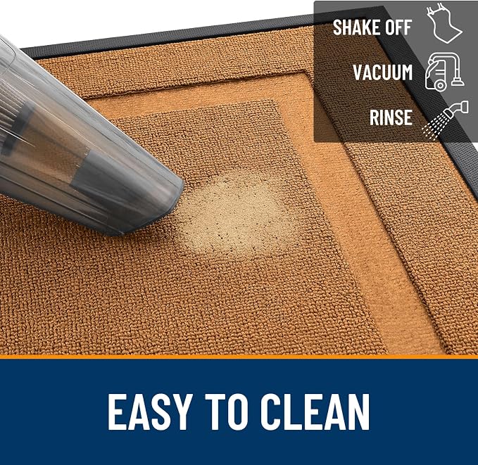 OLANLY Front Door Mat Outside 71x23, All-Season Heavy-Duty Rubber Doormat | - Image 5