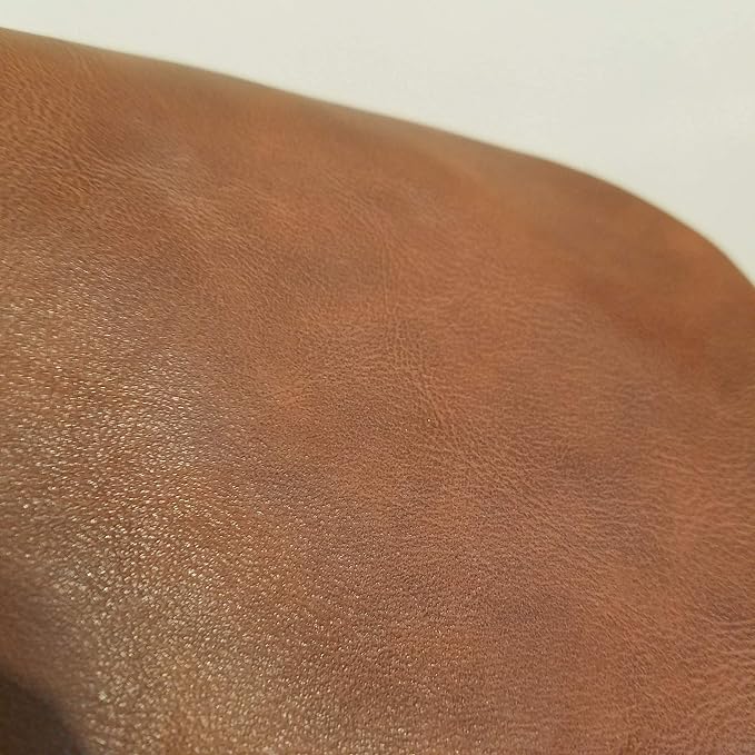 NAT Leathers | Tan Mid Brown Soft Faux Vegan Leather PU | 10 Yards Cut by The - Image 6
