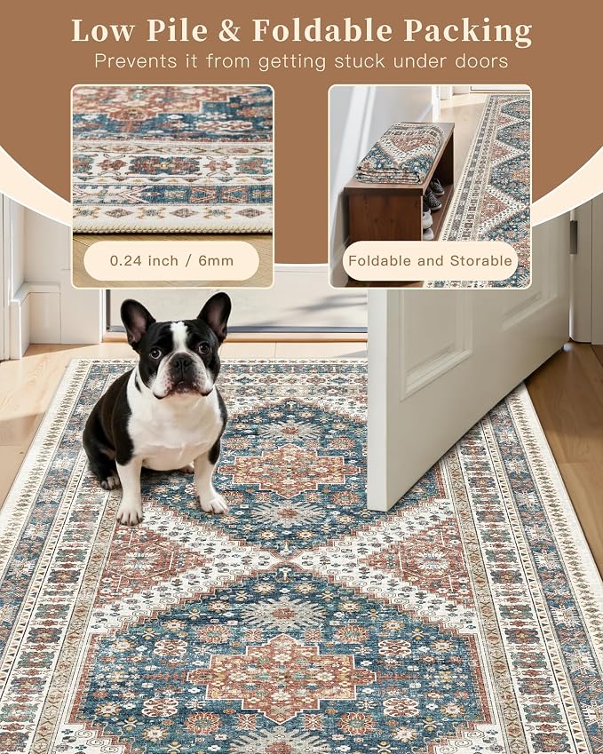 Madane Hallway Runner Rug 2x5 Washable Entry Rugs Non-Slip, Soft Low-Pile - Image 7