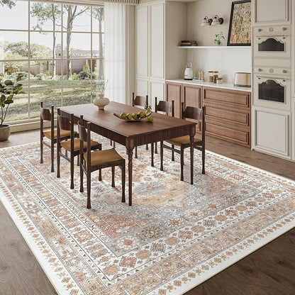 8x12 Area Rugs for Living Room, Large Washable Rug, Dining Room, Low Pile - Image 8