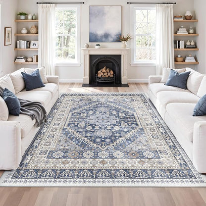 5x7 Area Rugs for Living Room, Large Washable Rug, Dining Room, Low Pile - Image 4