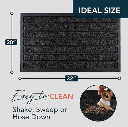 ubdyo Extra Durable Door Mat Outside Entrance | Dirt Trapping, Non-Slip Backing - Image 2