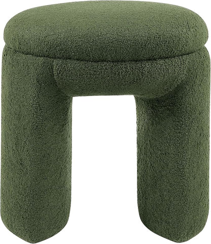 Furniture of America Rami Modern 18-inch Solid Wood Upholstered Ottoman - Image 2