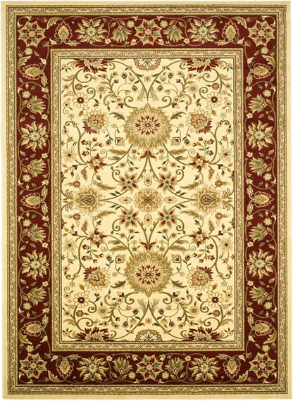 SAFAVIEH Lyndhurst Collection 8' Round Ivory/Red LNH212K Traditional Oriental - Image 8