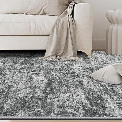 5x8 Area Rugs for Living Room Washable Bedroom Dining Room Black Grey | Modern - Image 9