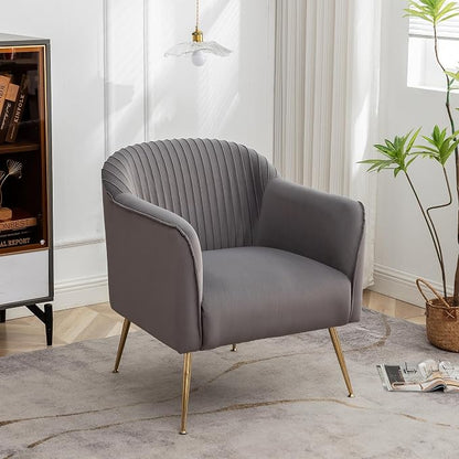 Container Furniture Direct Contemporary Velvet Accent Chairs - Image 5