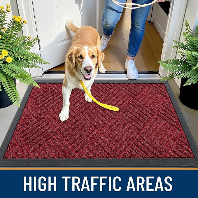 OLANLY Front Door Mat Outside Entrance 47x23, Waterproof Heavy-Duty Doormat | - Image 6
