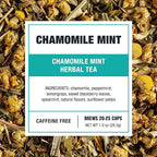 Tiesta Tea - Chamomile Mint, Loose Leaf, Chamomile Mint Herbal Tea, Premium Blend, Caffeine-Free Herbal Drink, Makes Hot or Iced & Up to 25 Cups, 1oz Resealable Pouch