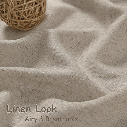 Extra Long 120 Inch Curtains for Living Room Cobblestone Linen Light Filtering - Image 4