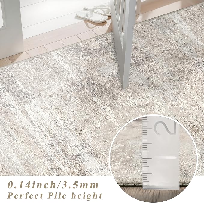 2x6 Washable Runner Rug for Kitchen: Easy-Clean Stain Resistant Carpet for - Image 6