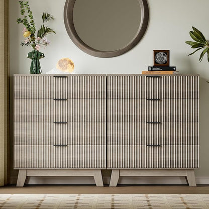 BORNOON 39" Tall Dresser for Bedroom, 4-Drawer Fluted Chest of Drawers - Image 7