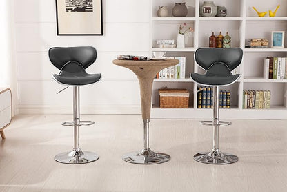 Roundhill Furniture Masaccio Cushioned Leatherette Upholstery Airlift Swivel - Image 2