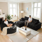 MAXYOYO L Shape Sectional Sofa Couch and Round Chaise Lounge, Modern Cloud Couch by MAXYOYO