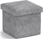 Ornavo Home Small Storage Ottoman Foldable Collapsible Cube Square Linen by OrnavoHome