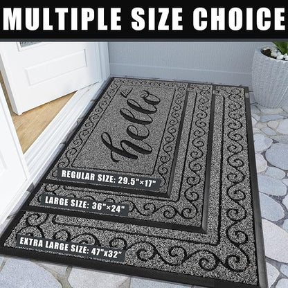 Yimobra Welcome Mats for Front Door 36x24, Heavy Duty Waterproof Outdoor Door - Image 5