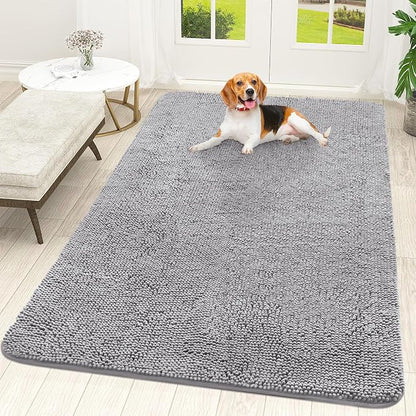 OLANLY Dog Door Mat for Muddy Paws 70x46, Super Absorbent Chenille Mud Mat | by OLANLY