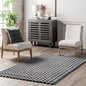 nuLOOM Jeni Dark Grey Checkered Washable Area Rug, Dark Grey by nuLOOM