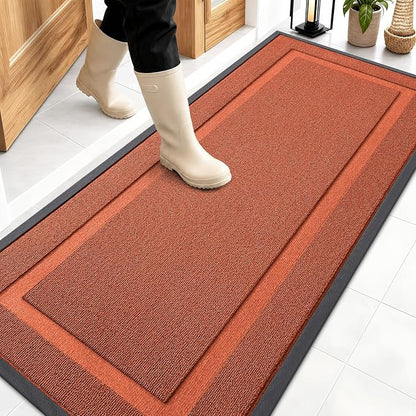 OLANLY Front Door Mat Outside 59x23, All-Season Heavy-Duty Rubber Doormat | by OLANLY