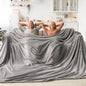 BEDELITE Fleece Blanket Soft Plush Oversized Bed Blanket Grey 120"x120" | Ultra by BEDELITE