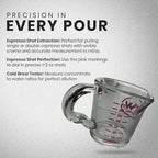 Rattleware 3 oz Espresso Shot Glass Pitcher – Double Spouted Genuine Barista Measuring Cup with Graduations in ml & oz – High-Volume, Commercial-Grade for Swift Espresso Pouring & Precision (2 Pieces)