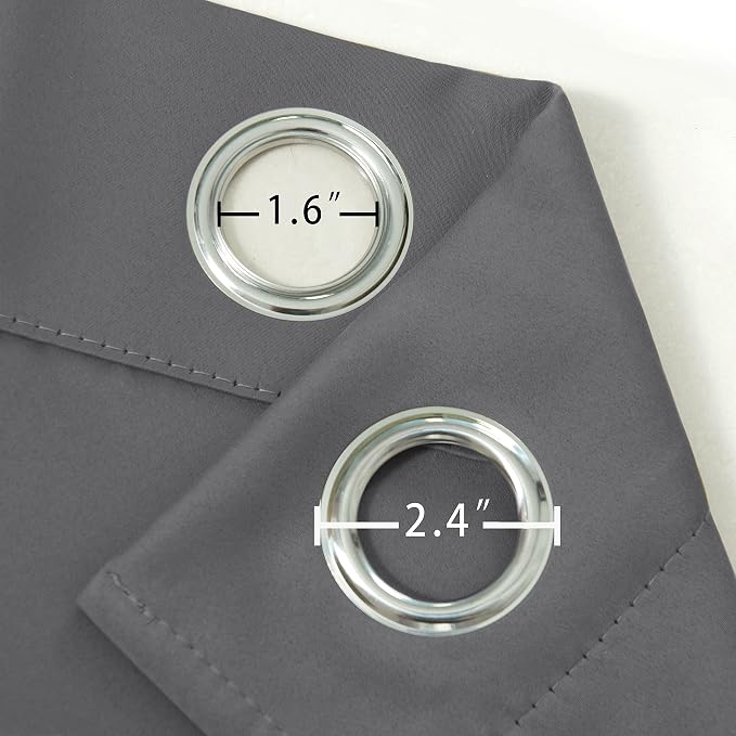 Frost Grey Thermal Blackout Curtains/52 x 54 Inch/Set of 2 Panels Room - Image 6