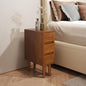 Narrow Nightstand with 3 Drawers Narrow Night Stand Solid Wood Bedside Table by IUNVR